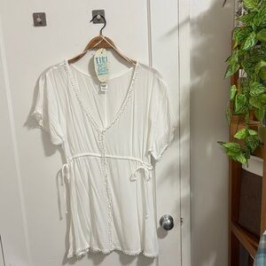 L Space Gauzy Rayon Beach Dress Medium, Runs Small